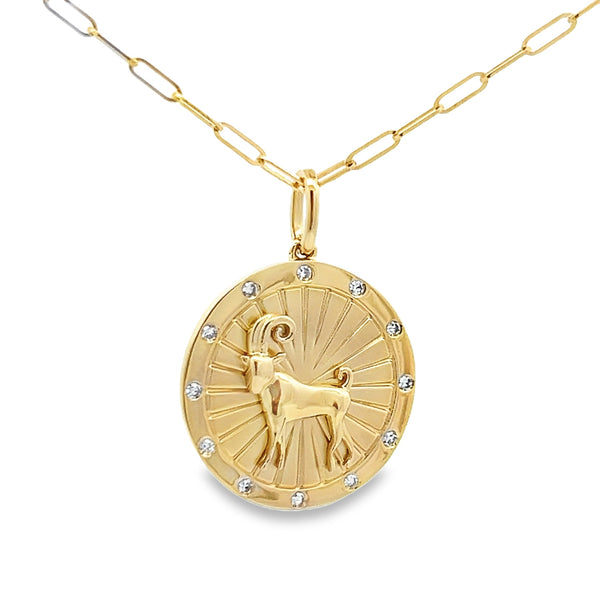 Fearless Aries Gold Pendant Necklace