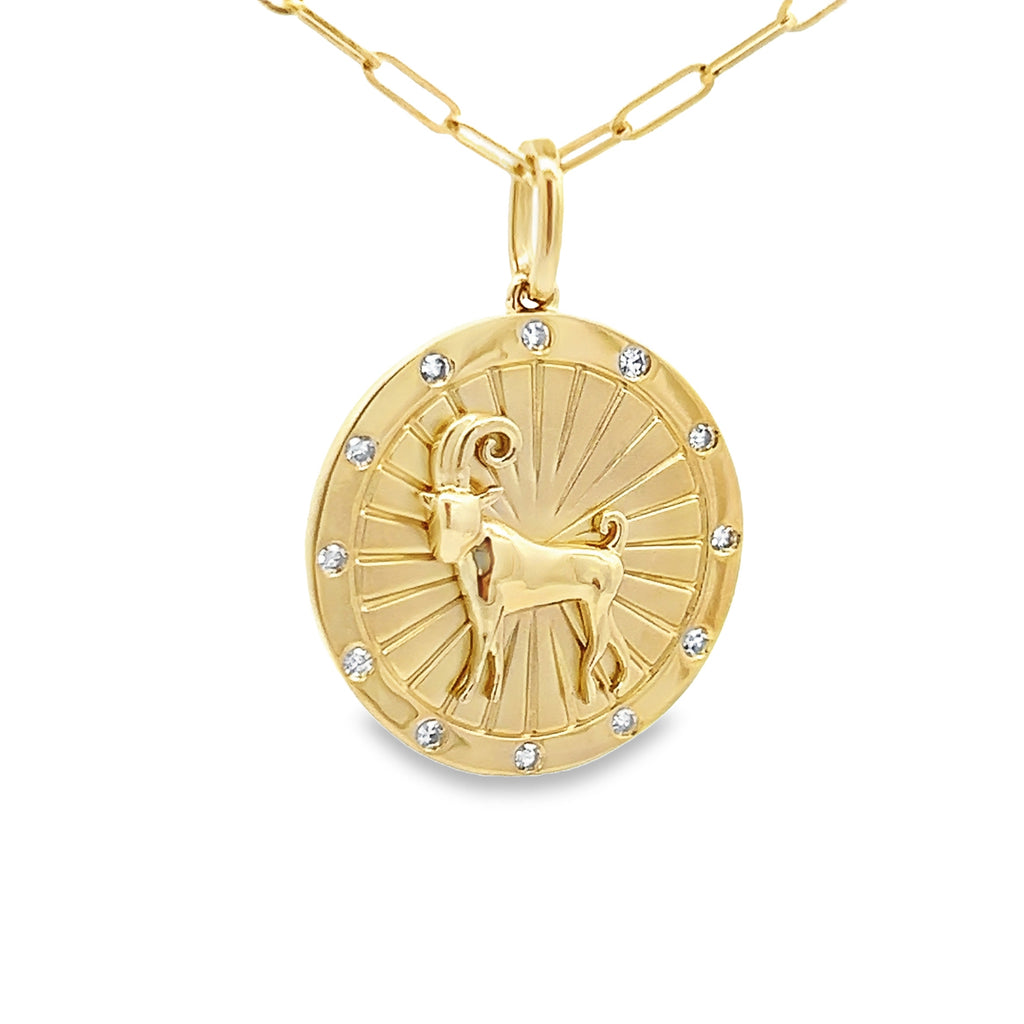 Fearless Aries Gold Pendant Necklace