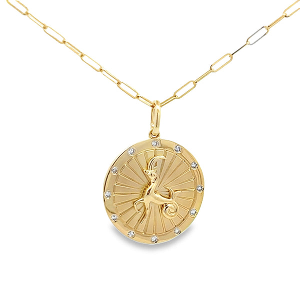 Cosmic Climb Gold Pendant Capricorn Necklace