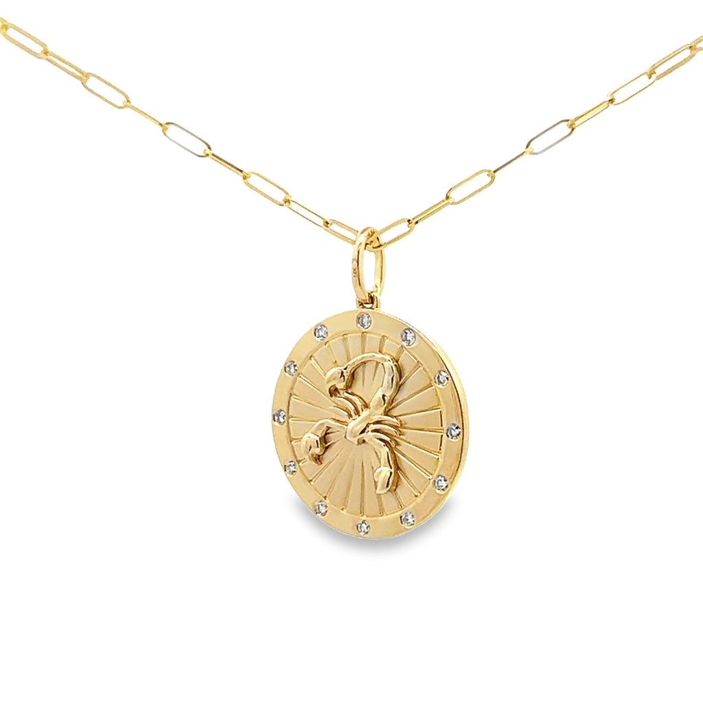 Scorpio Gold Pendant Necklace