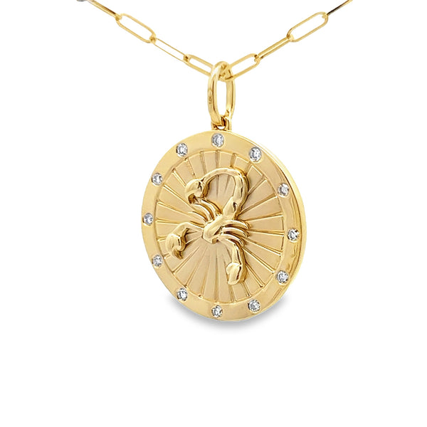 Scorpio Gold Pendant Necklace