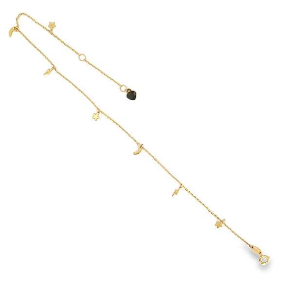 Charms Gold Anklet
