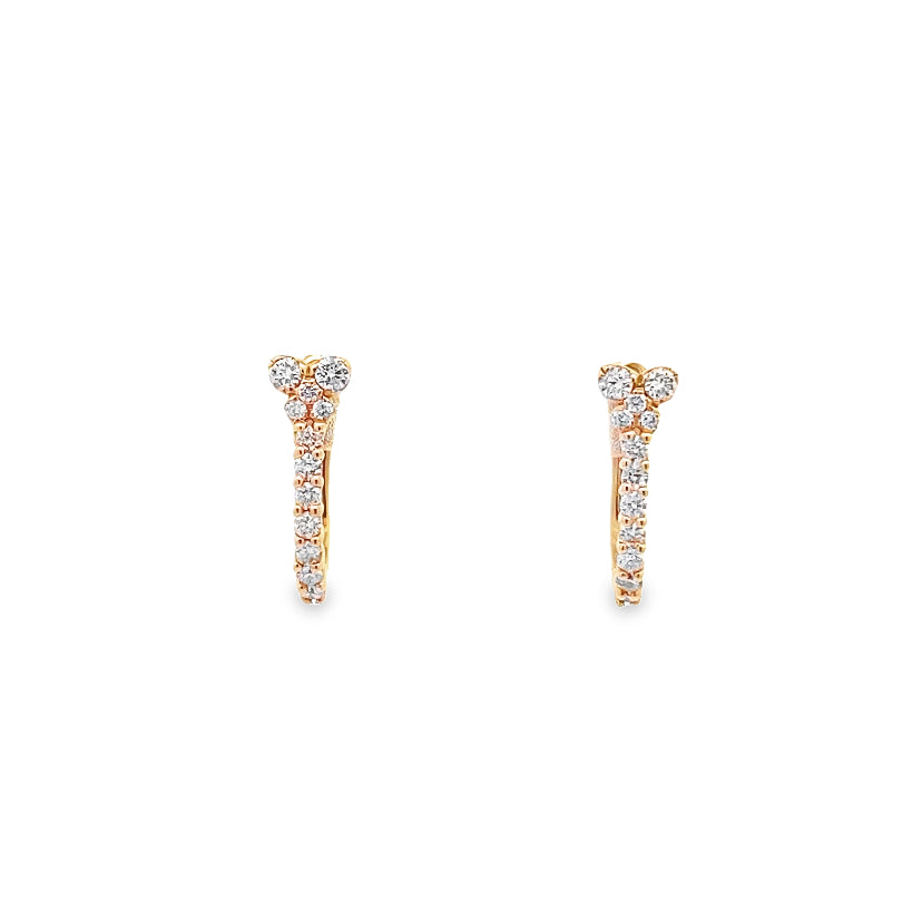 Sparkle Diamond Hoop Earrings By Gioielli Di Valenza