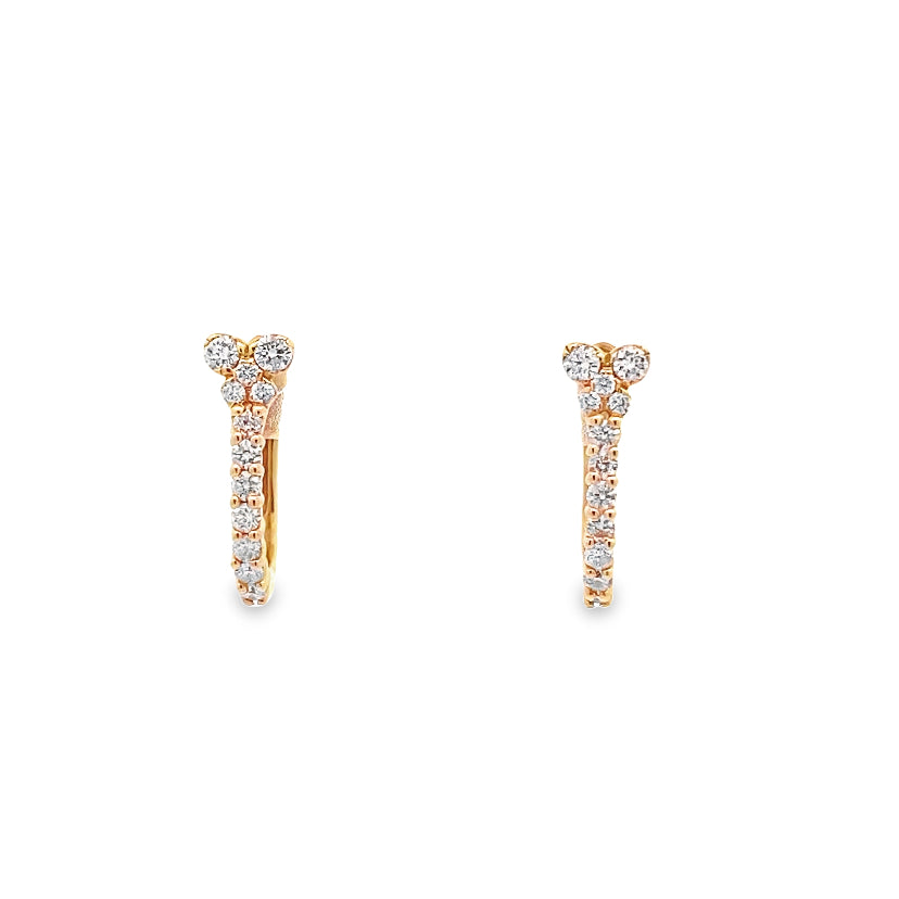 Sparkle Diamond Hoop Earrings By Gioielli Di Valenza