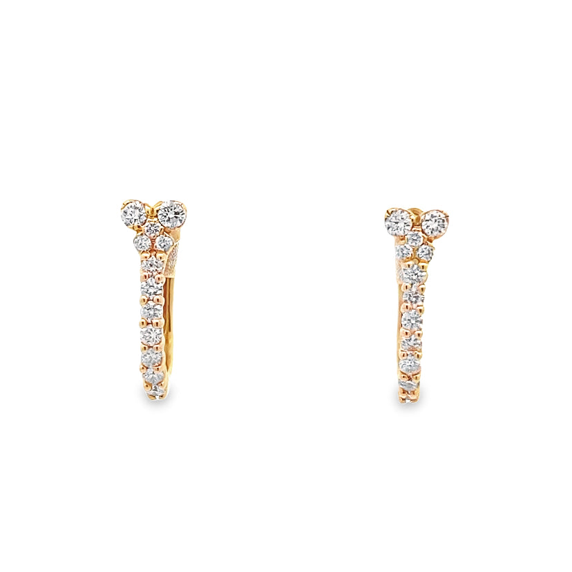 Sparkle Diamond Hoop Earrings By Gioielli Di Valenza