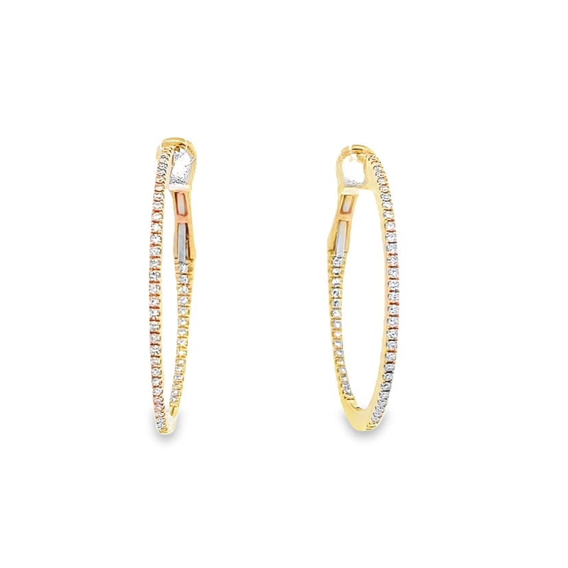 Gold Diamond Hoops By Gioielli Di Valenza