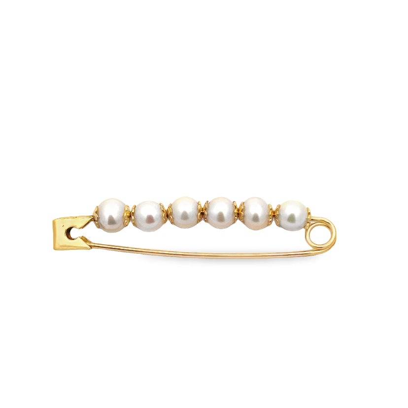 Gold Pearl Pin