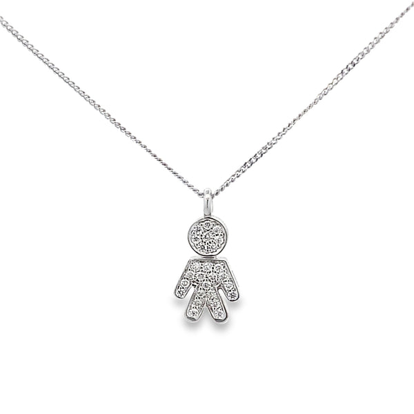 Boy Diamond Pendant Necklace By Crivelli