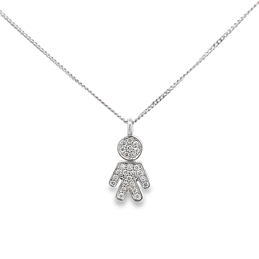 Boy Diamond Pendant Necklace