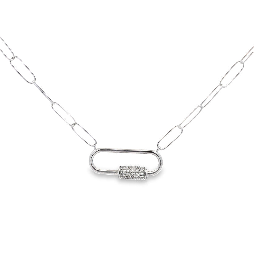 LuxiClip Diamond Pendant Necklace