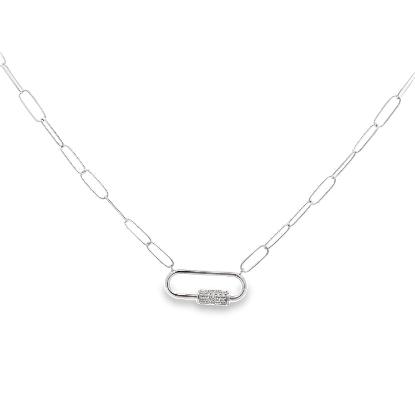 LuxiClip Diamond Pendant Necklace