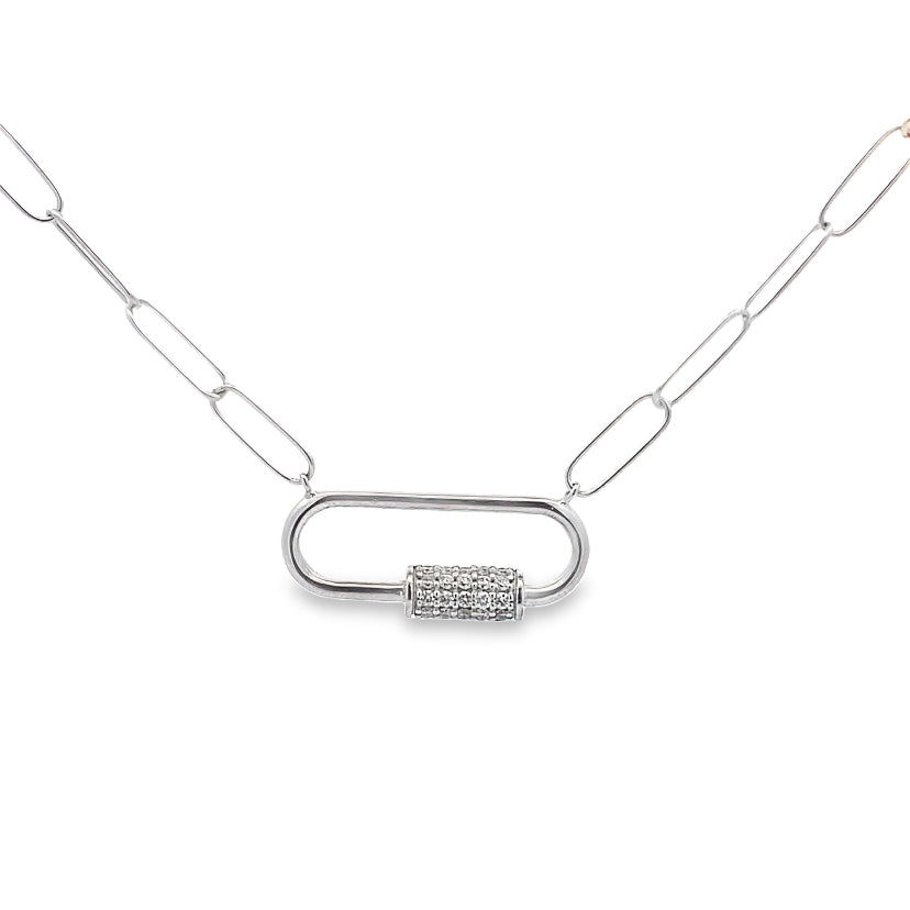 LuxiClip Diamond Pendant Necklace