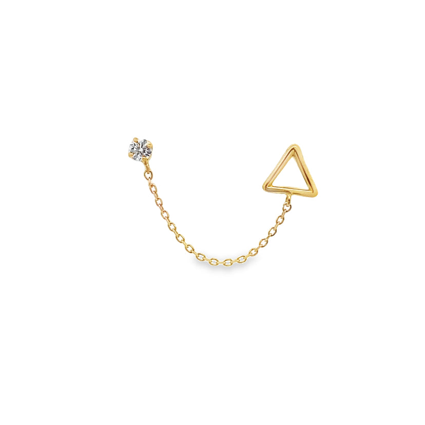 Triangulo de Luz Gold Earring
