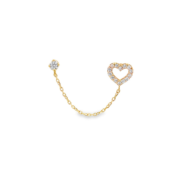 Heart and Soul Gold Earring