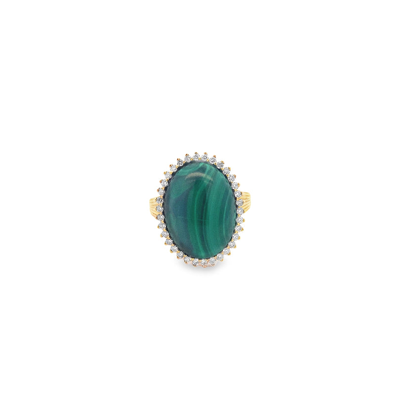 Gold Malachite Eva RING