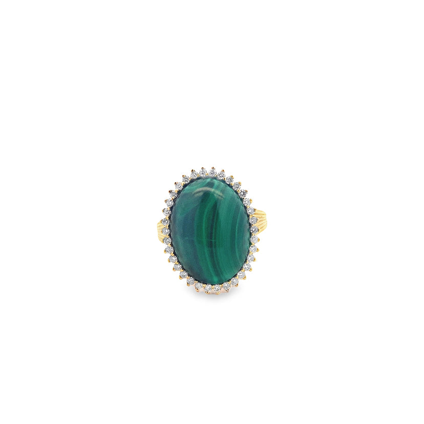 Gold Malachite Eva RING