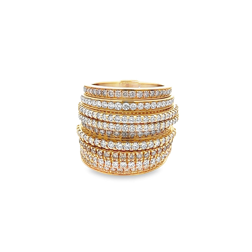 Diamond Stack Ring By Crivelli