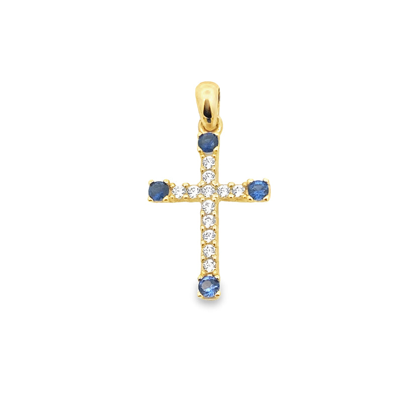 Sapphire Serenity Cross