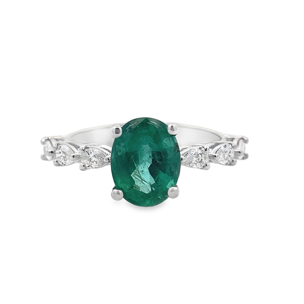 Emerald Blossom Ring By Gioielli Di Valenza