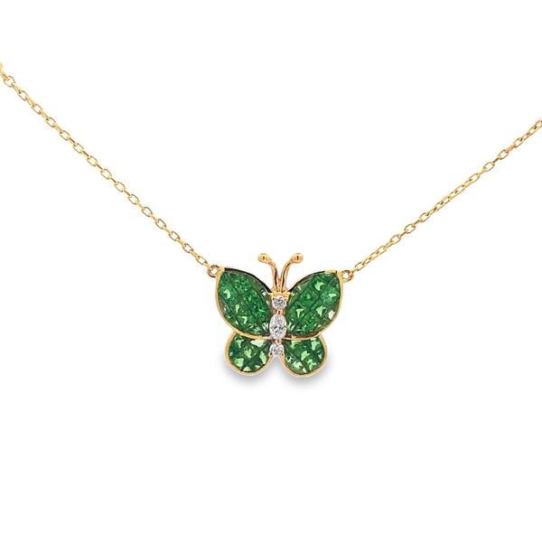 Emerald Butterfly Dreams Pendant