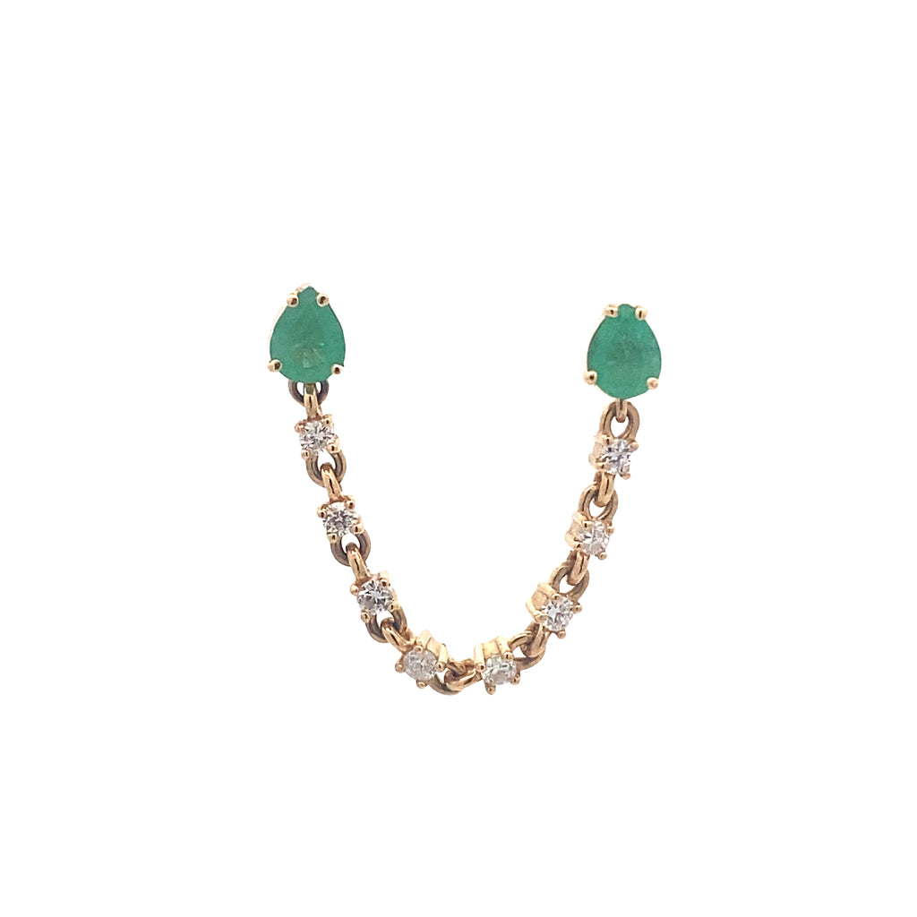 Emerald Cascade Duo Earrings By Gioielli Di Valenza