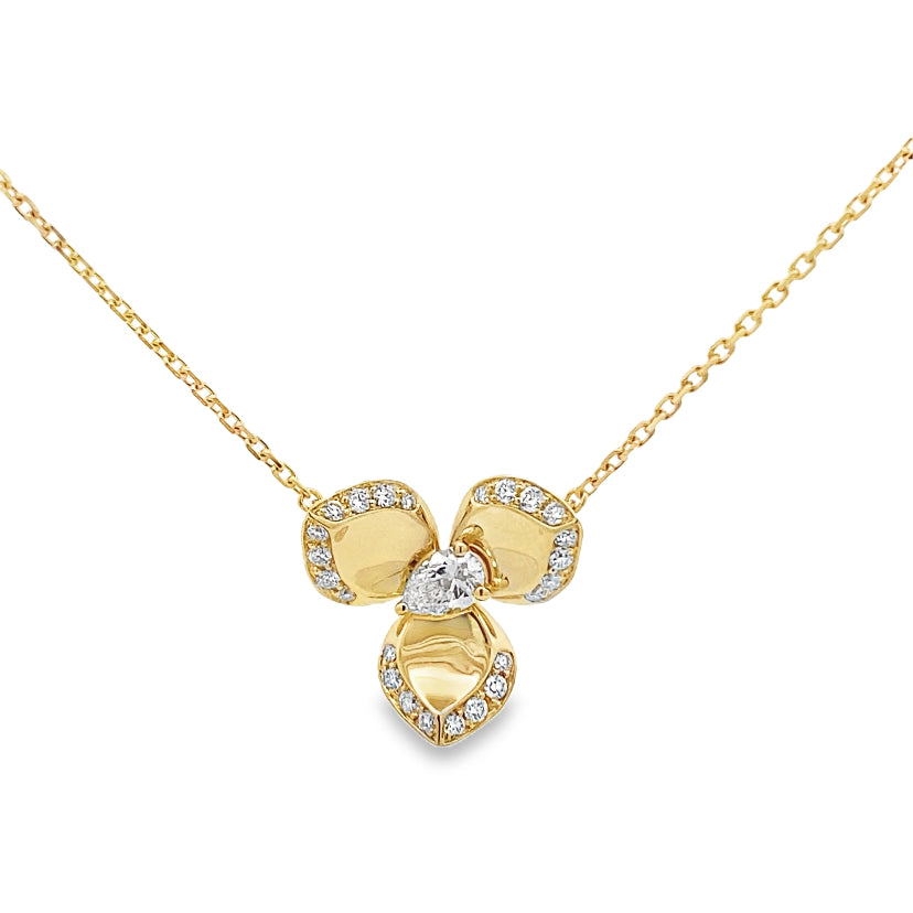 Tuscany Flower Gold Necklace By Crivelli
