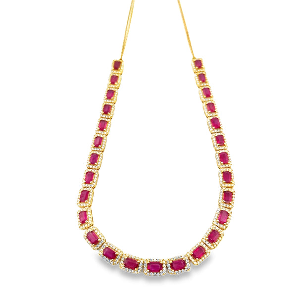 Ruby Stunning Gold Choker
