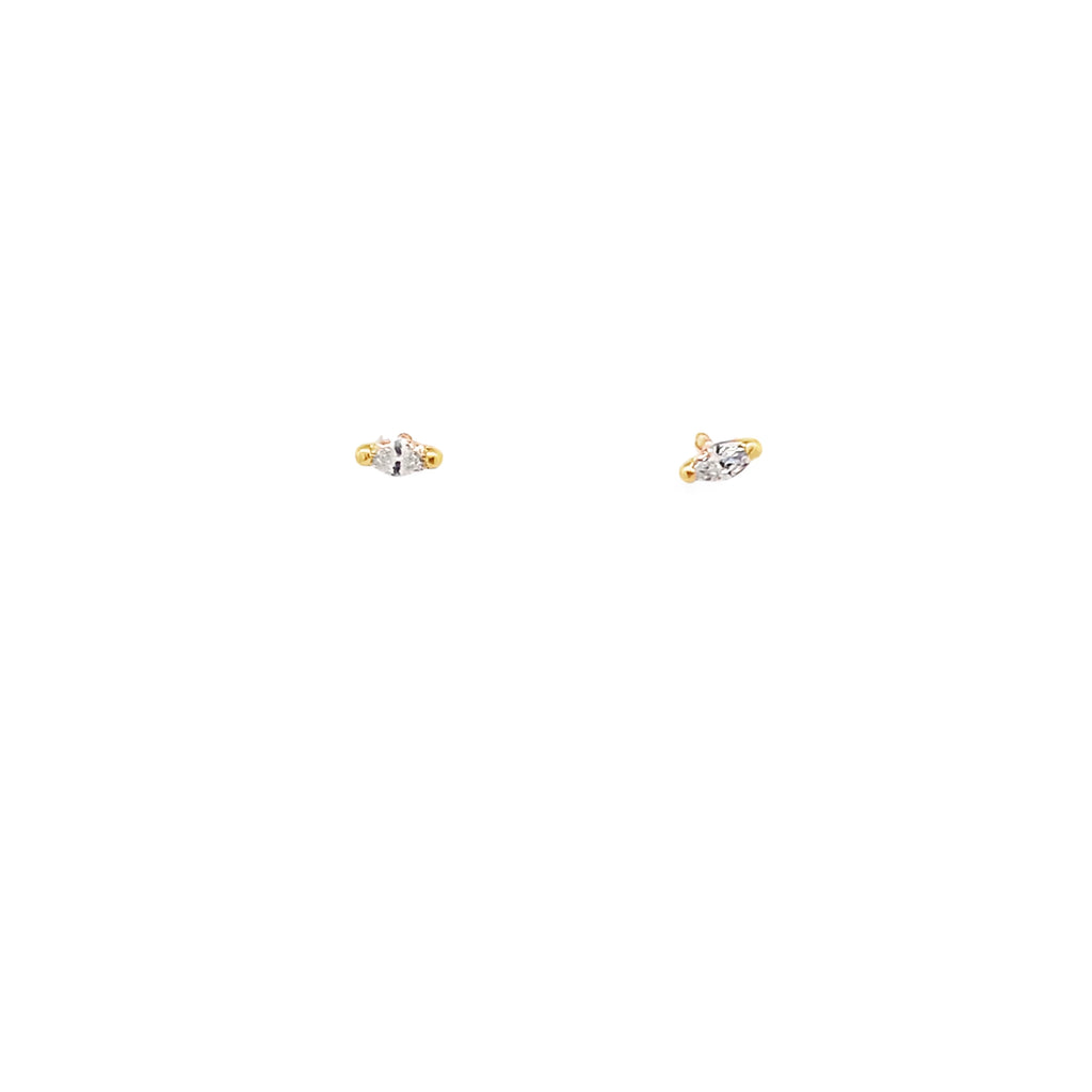 Chic Cubics Baby Gold Studs