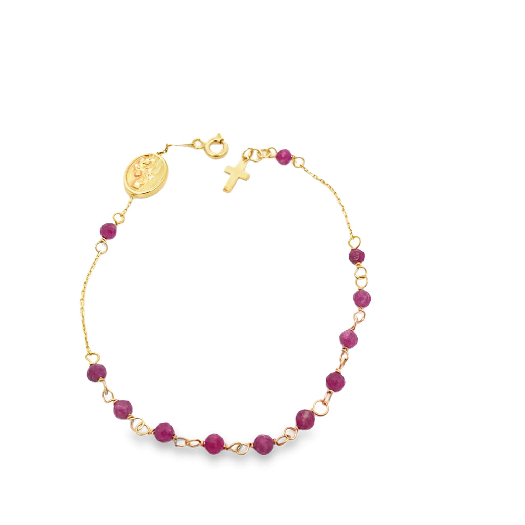 Ruby Gold Virgin Bracelet