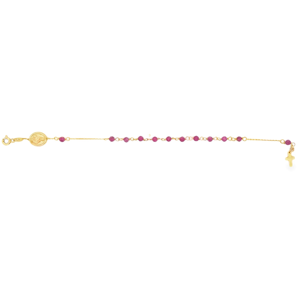 Ruby Gold Virgin Bracelet