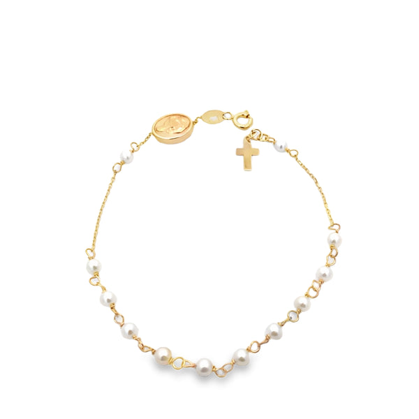 Pearl Virgin Gold Bracelet