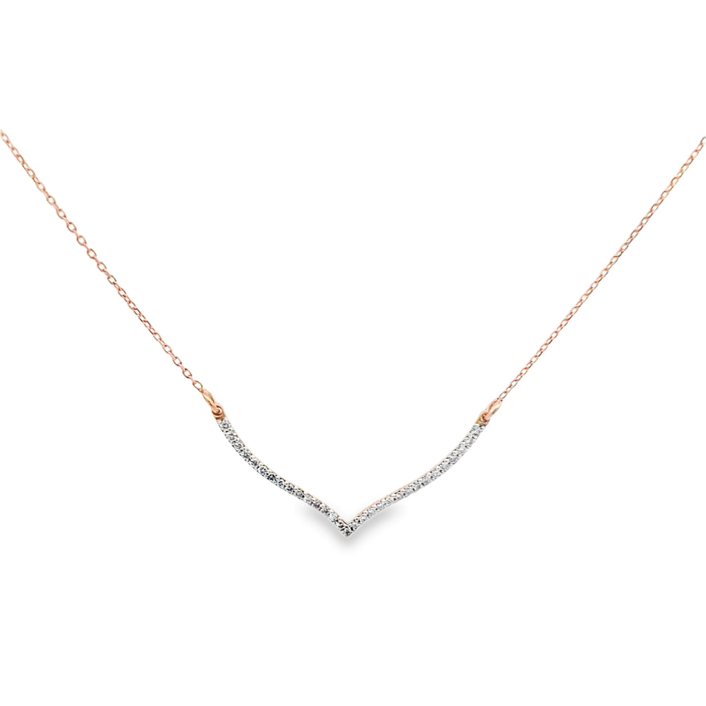 Vintage V Diamond Necklace By Gioielli Di Valenza