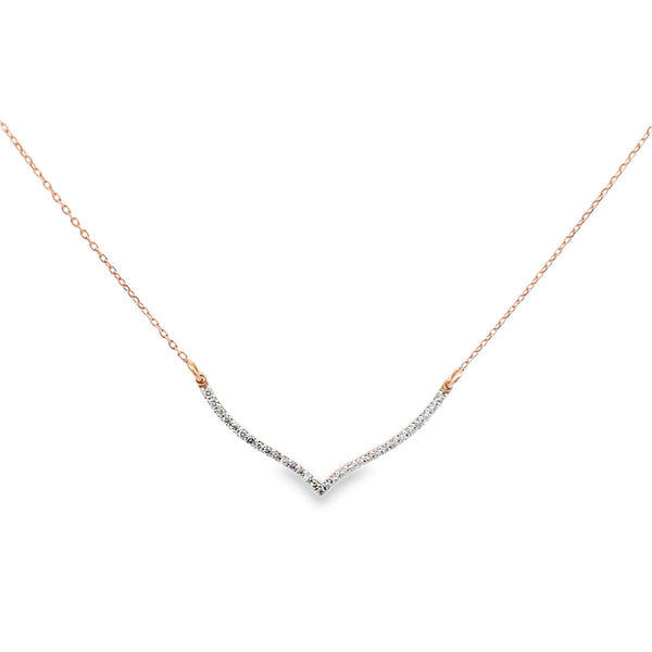 Vintage V Diamond Necklace By Gioielli Di Valenza