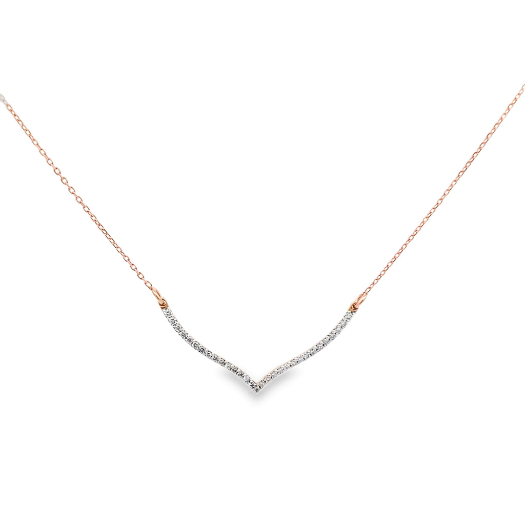 Vintage V Diamond Necklace By Gioielli Di Valenza
