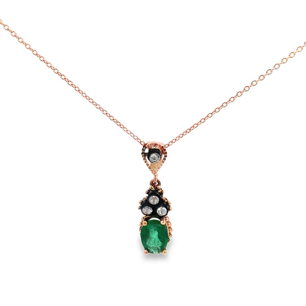 Emerald Vintage Necklace By Gioielli Di Valenza