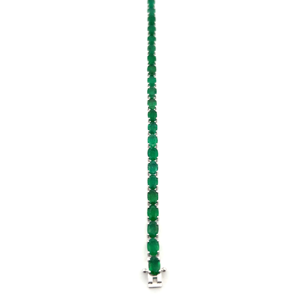 Emerald White Gold Bracelet