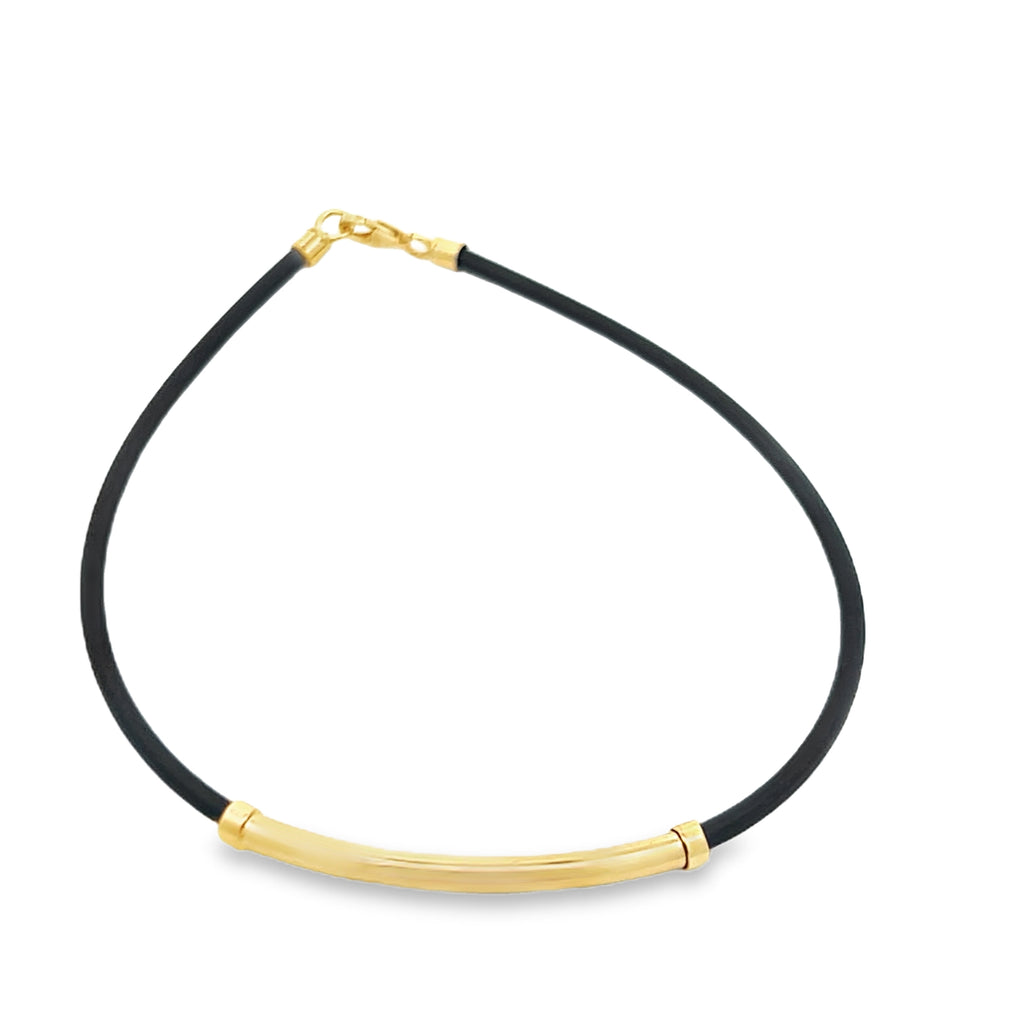 Black Cord Gold Bracelet