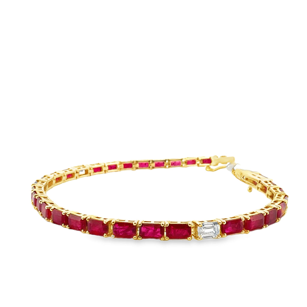 Square Ruby Bracelet