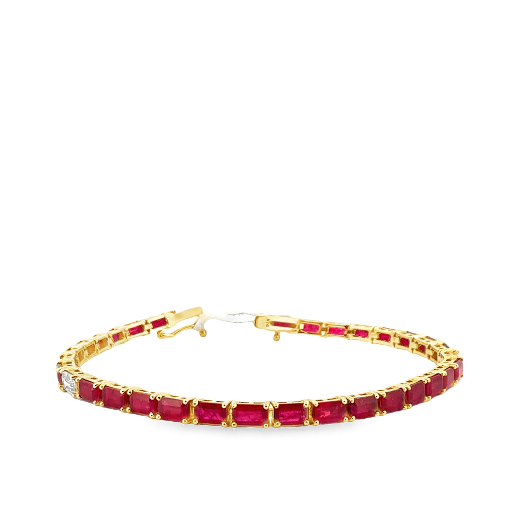 Square Ruby Bracelet