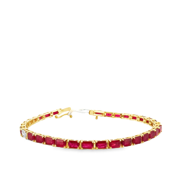 Square Ruby Bracelet