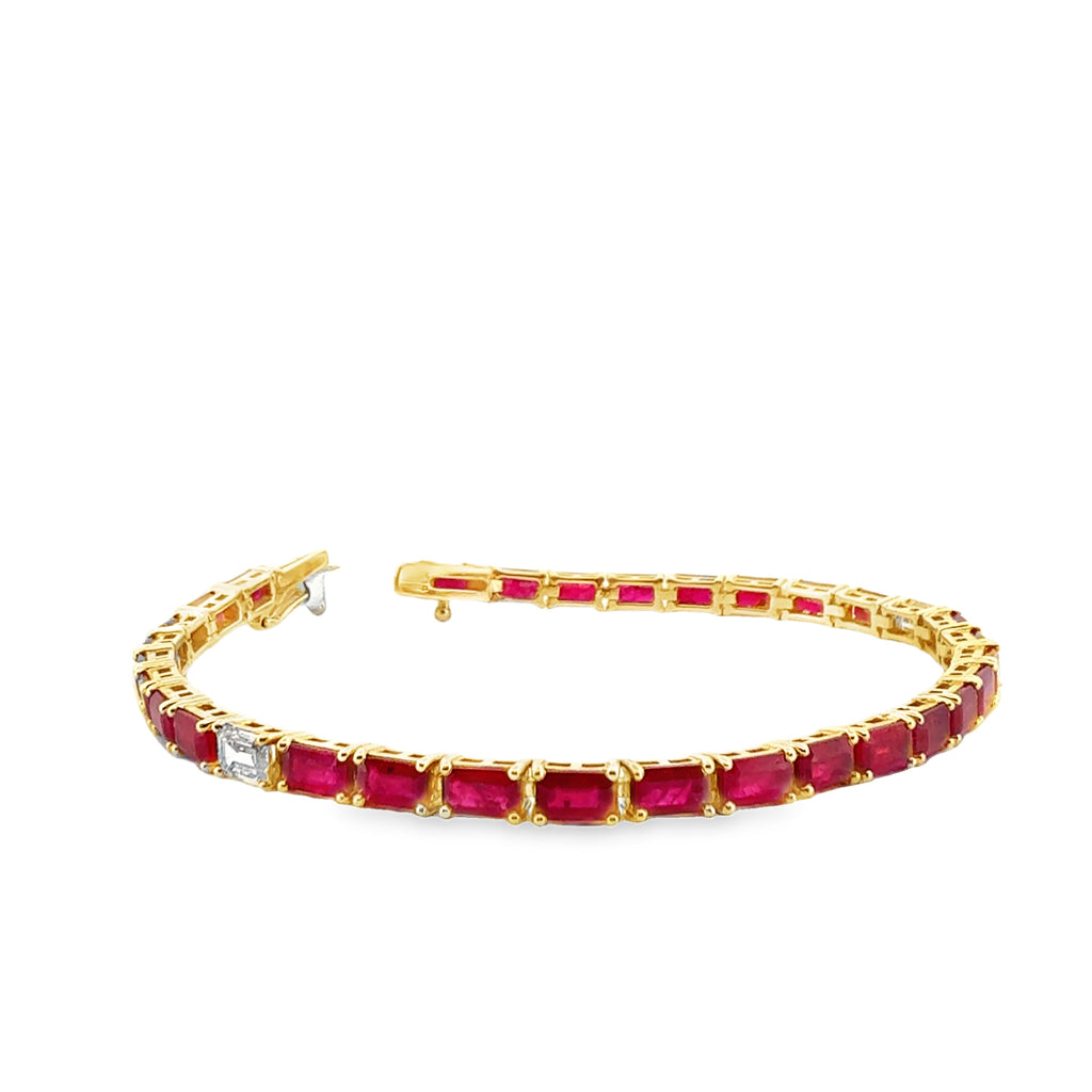 Square Ruby Bracelet