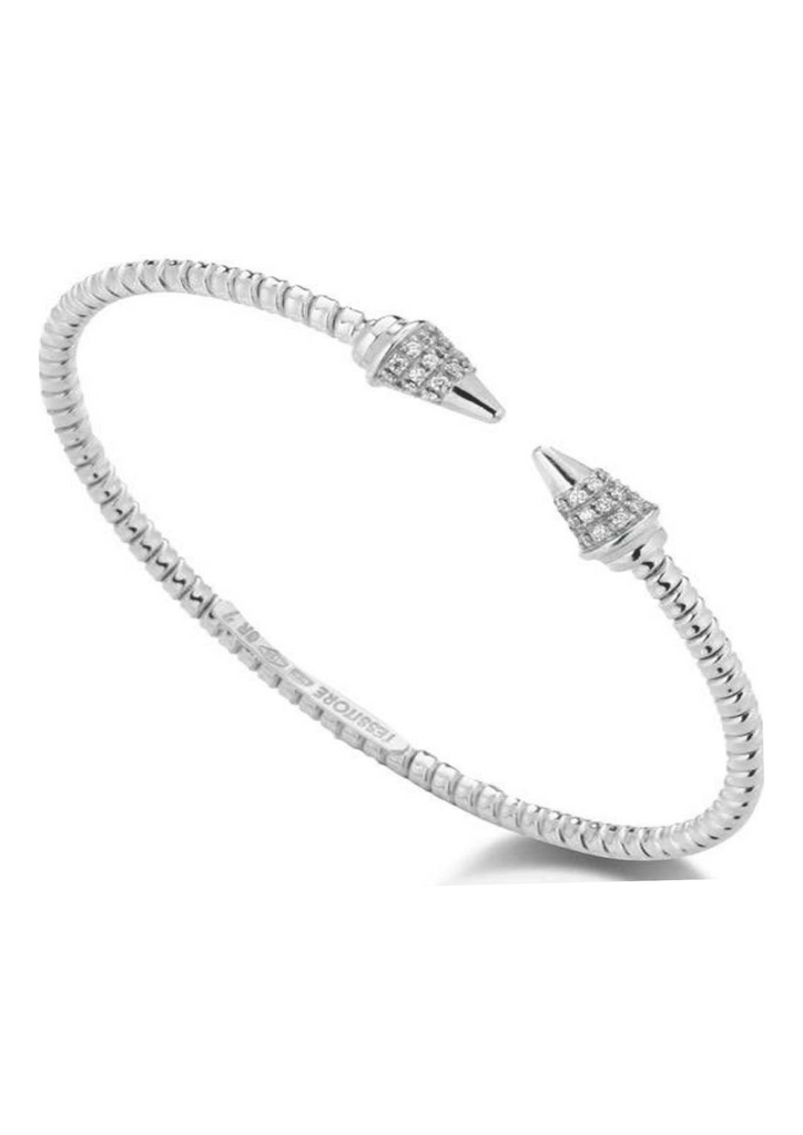 Spike White Gold Diamond Bracelet By Tessitore