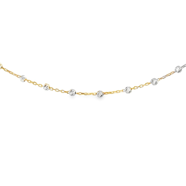 White Shine Gold Choker