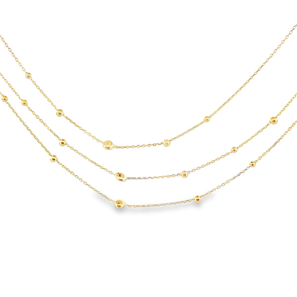 3 Line Gold Necklace