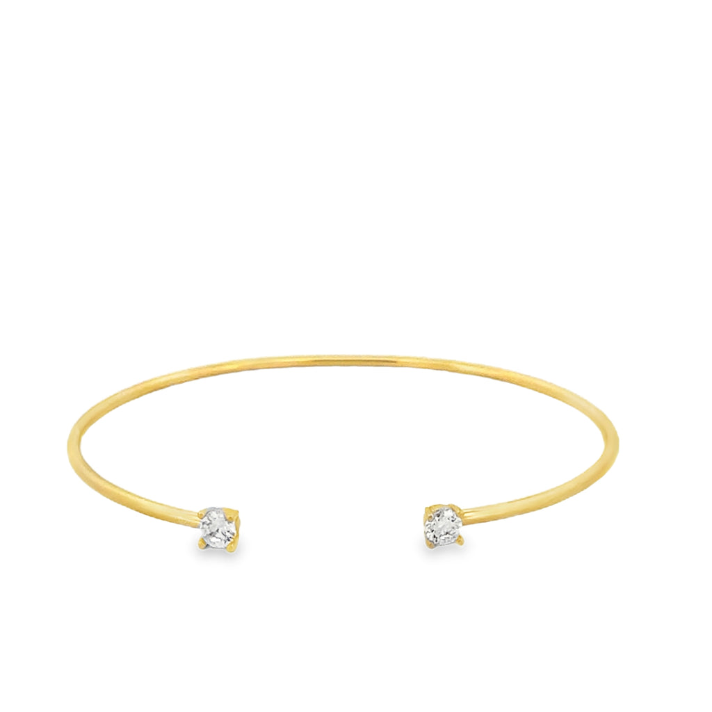 Gold Cz Cuff Bracelet
