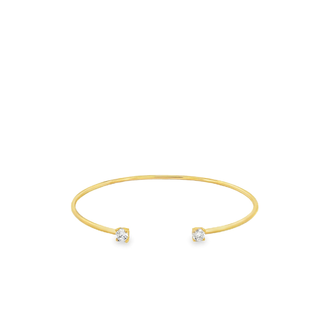 Gold Cz Cuff Bracelet