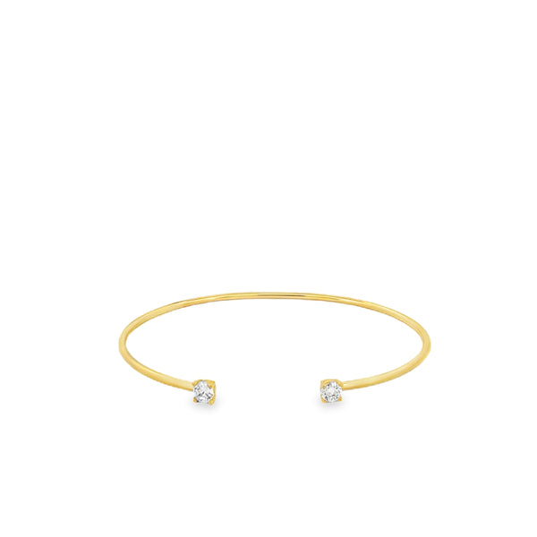 Gold Cz Cuff Bracelet