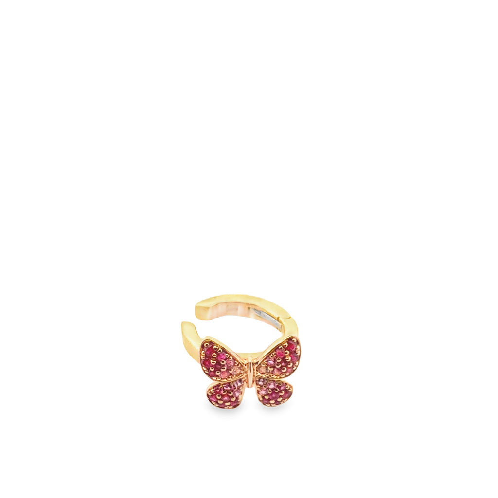 Butterfly Ruby Ear Cuff