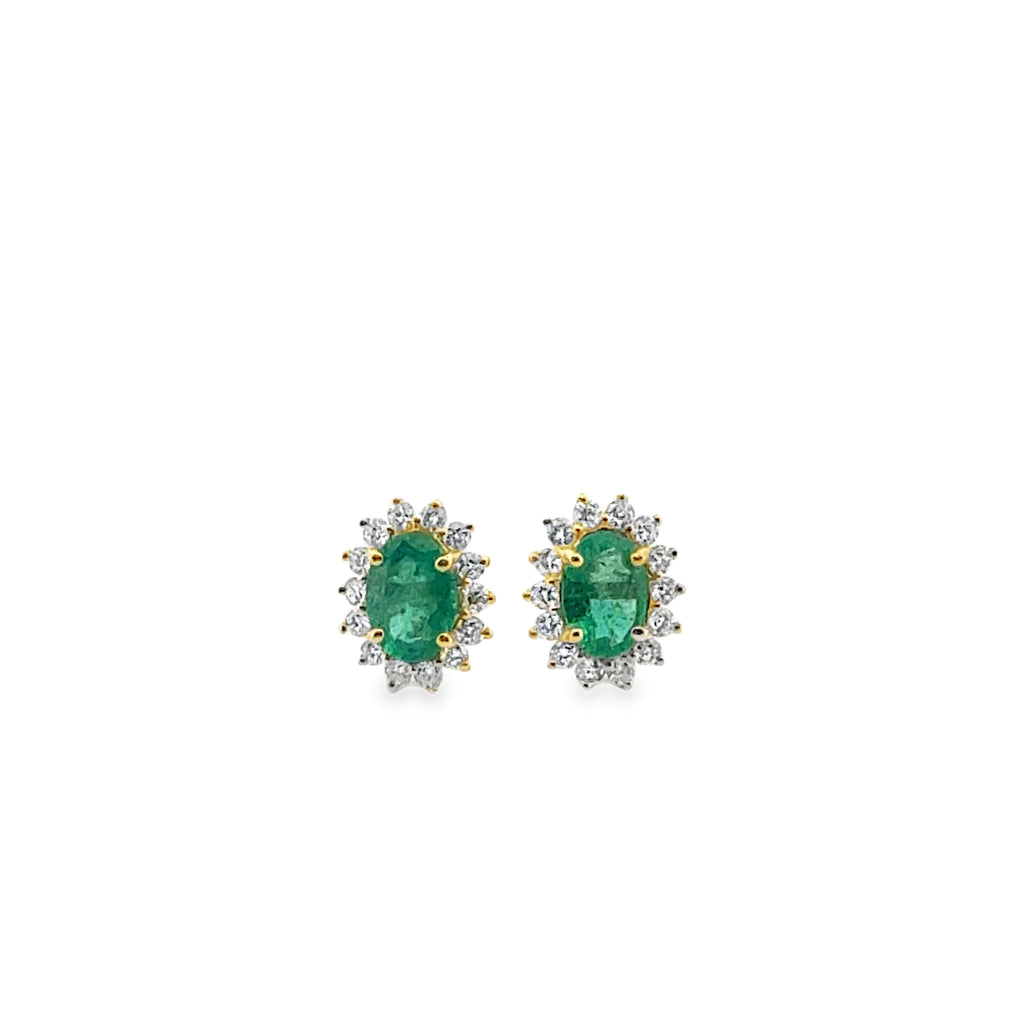 Oval Stunning Emerald Earrings