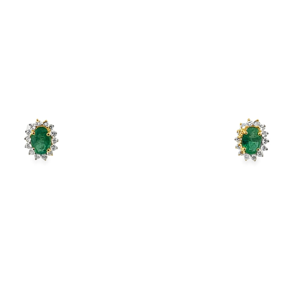 Oval Stunning Emerald Earrings